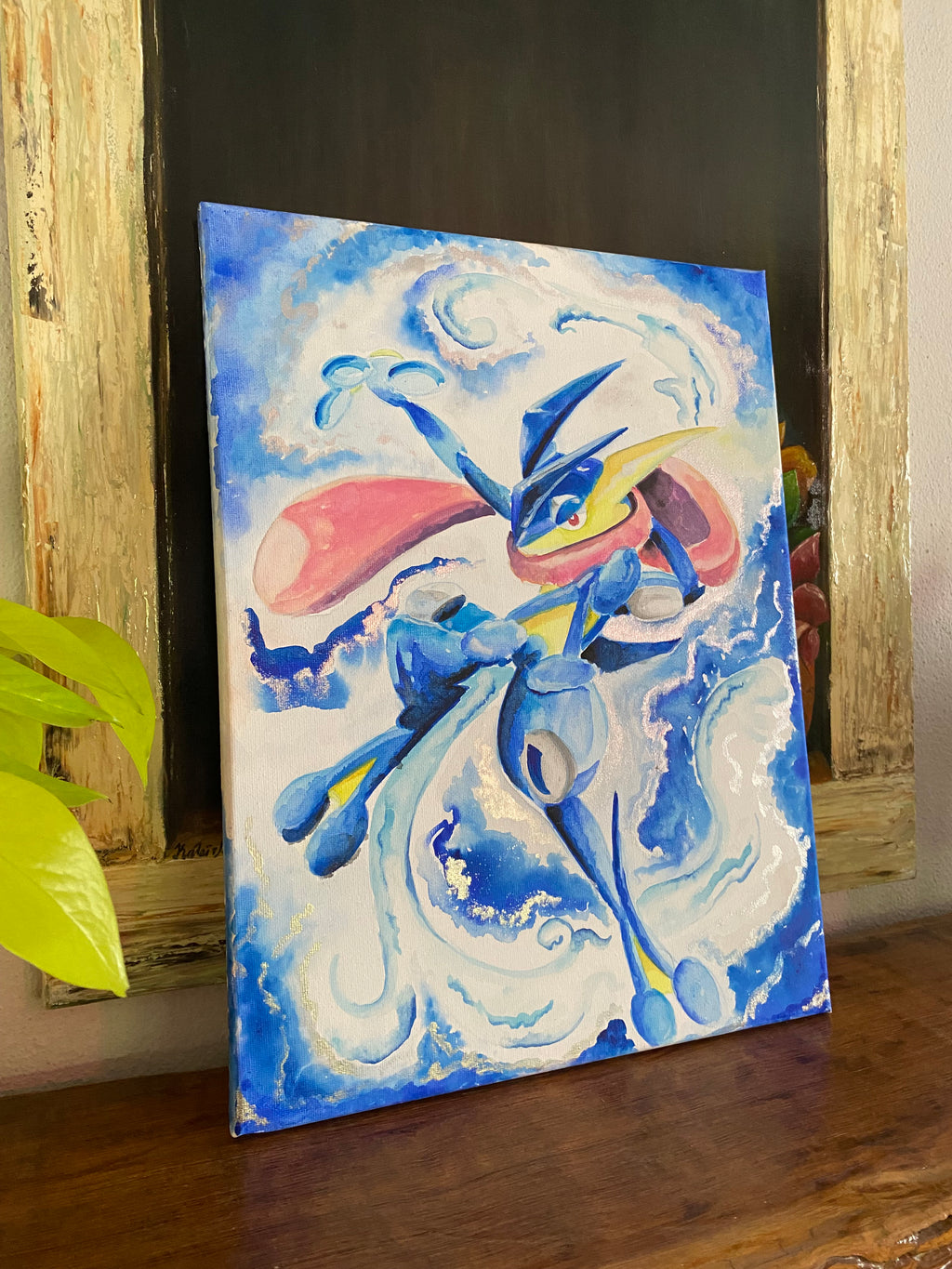 Handmade Wall Watercolour Art Pokemon Greninja