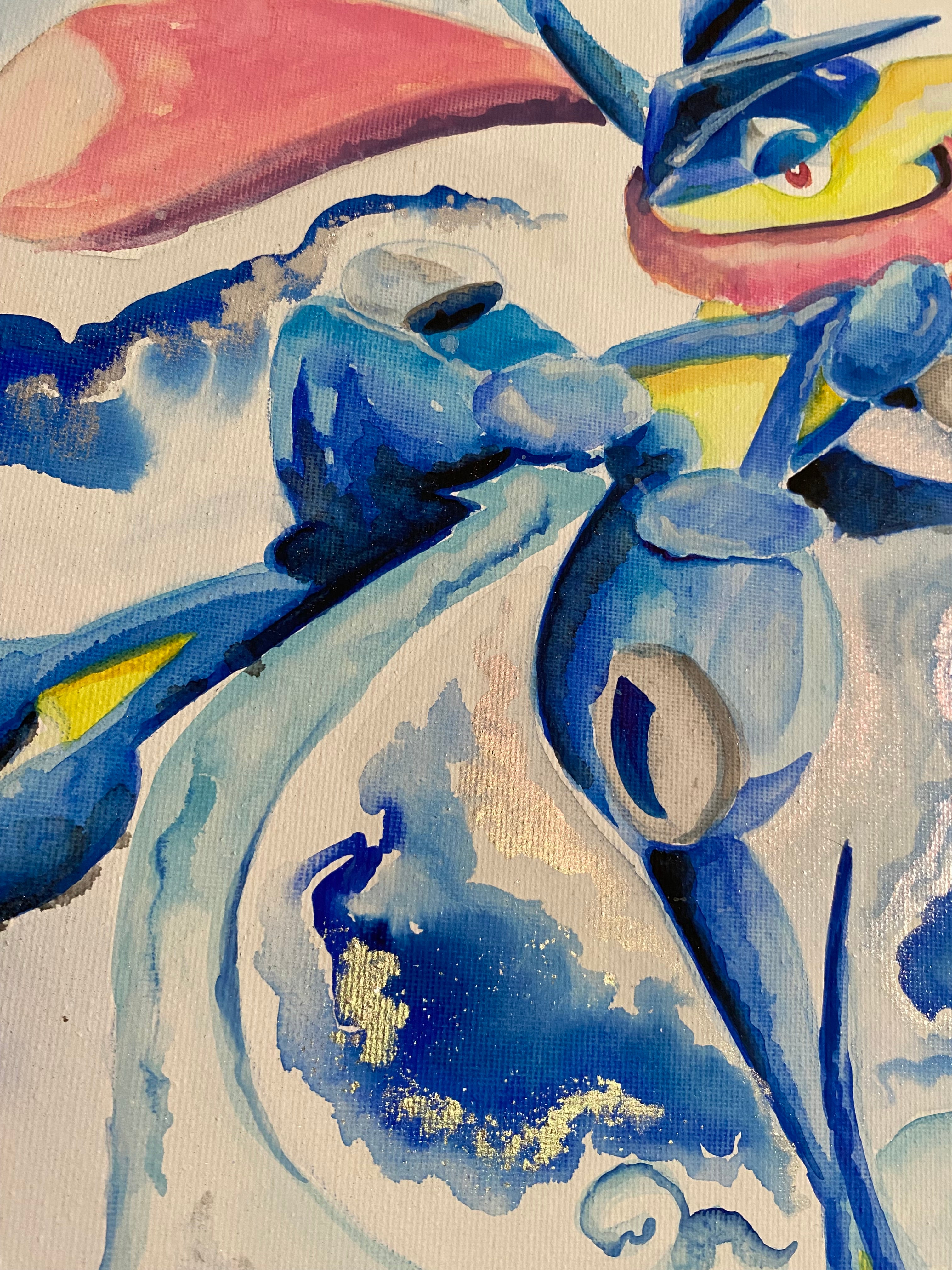 Handmade Wall Watercolour Art Pokemon Greninja