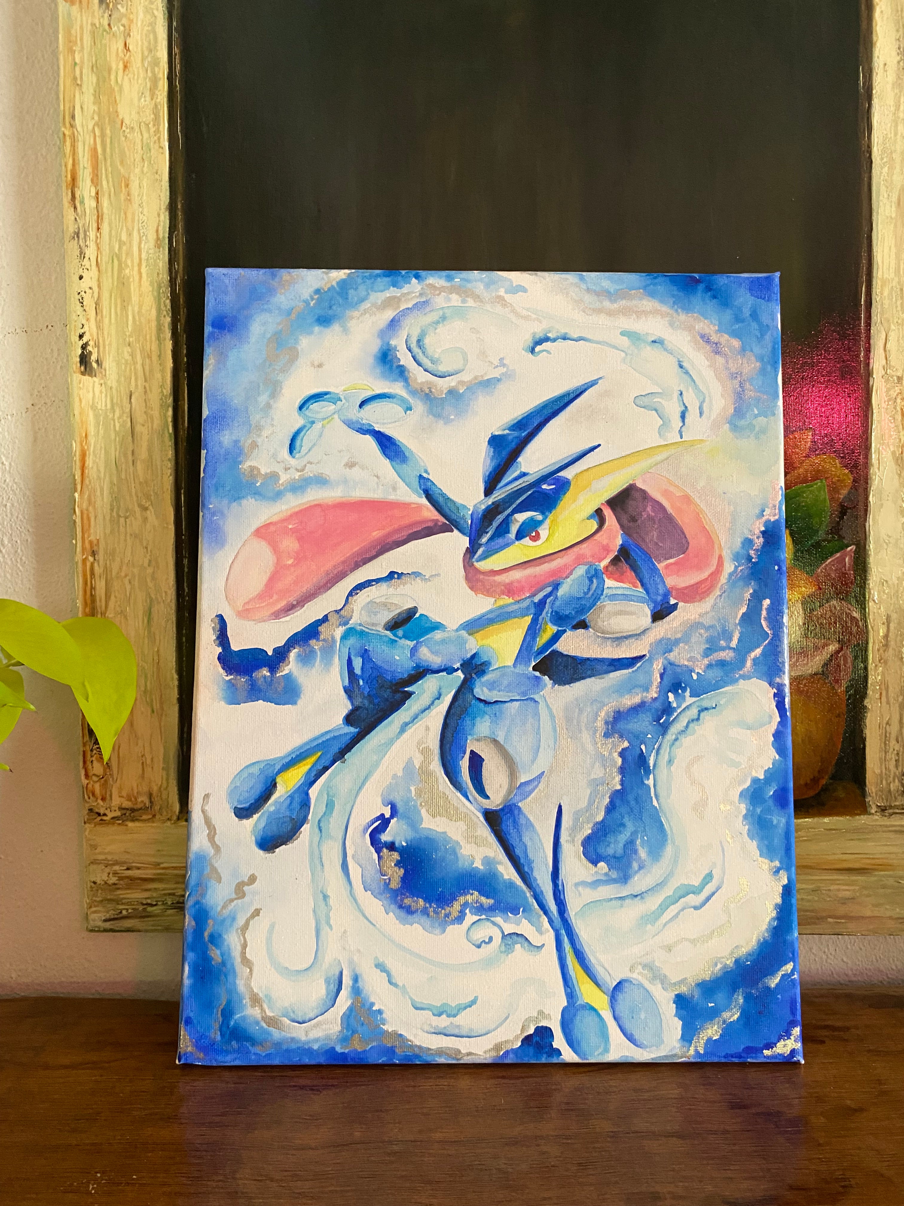 Handmade Wall Watercolour Art Pokemon Greninja