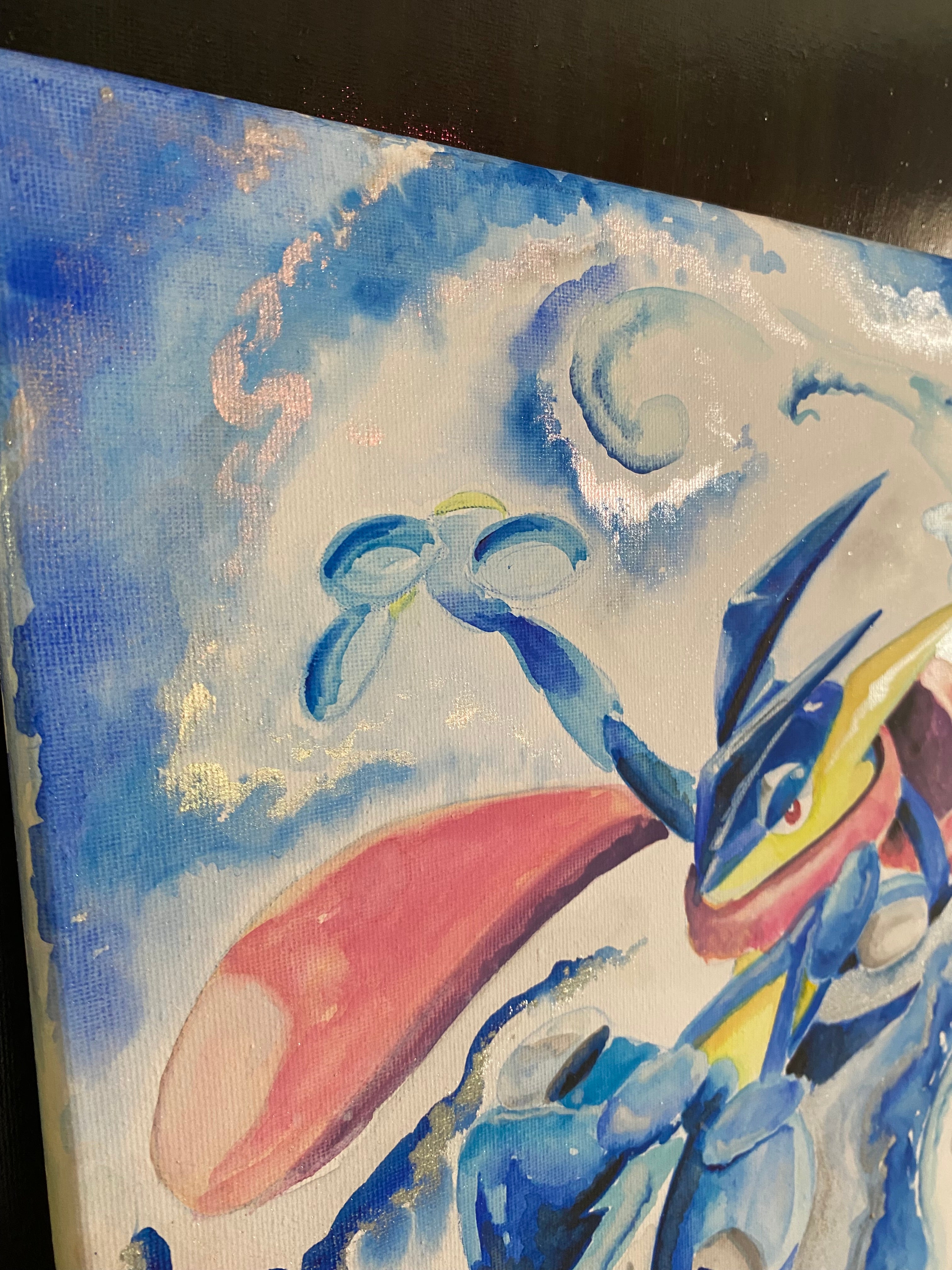 Handmade Wall Watercolour Art Pokemon Greninja