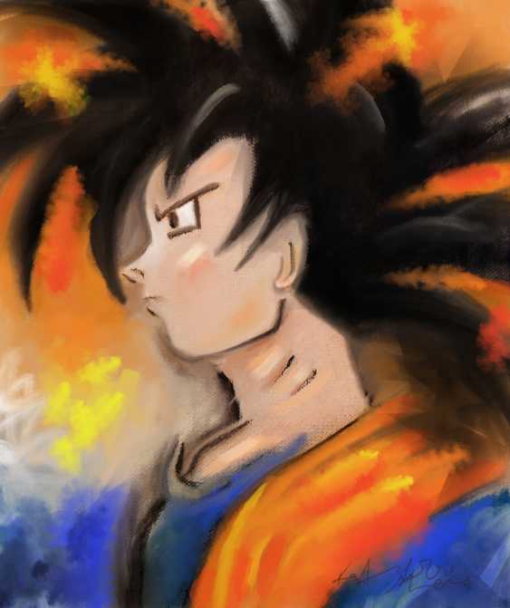 Digital Art Goku Black