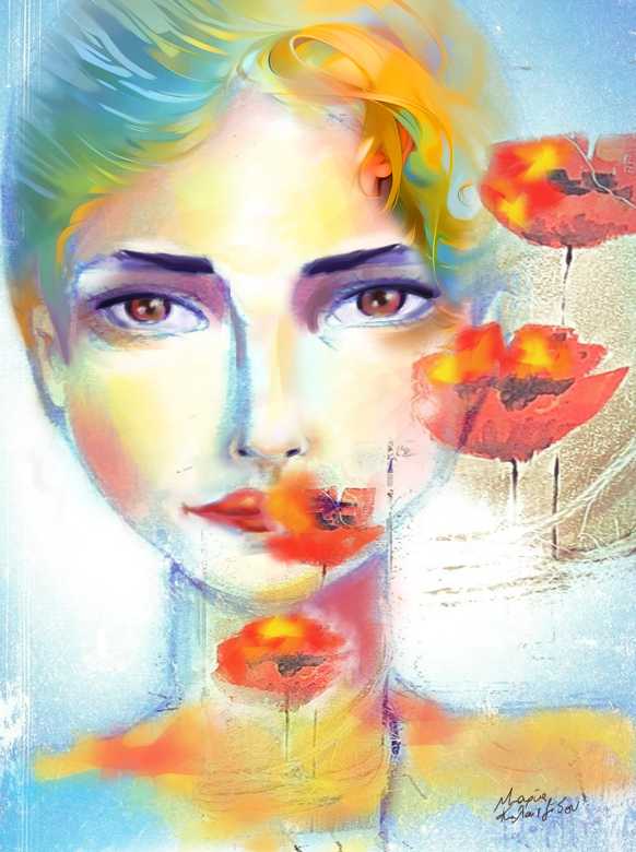 Digital Art Poppy