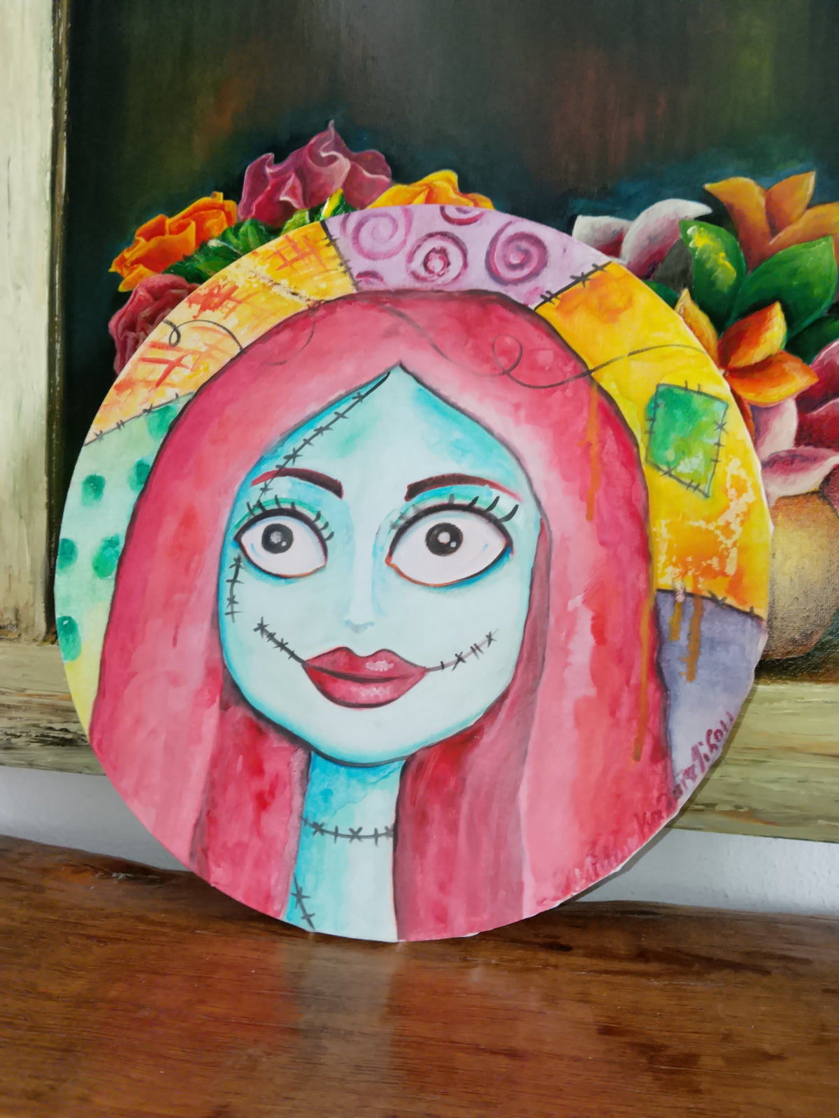 Sally Nightmare Before Christmas — Handmade Watercolour Painting