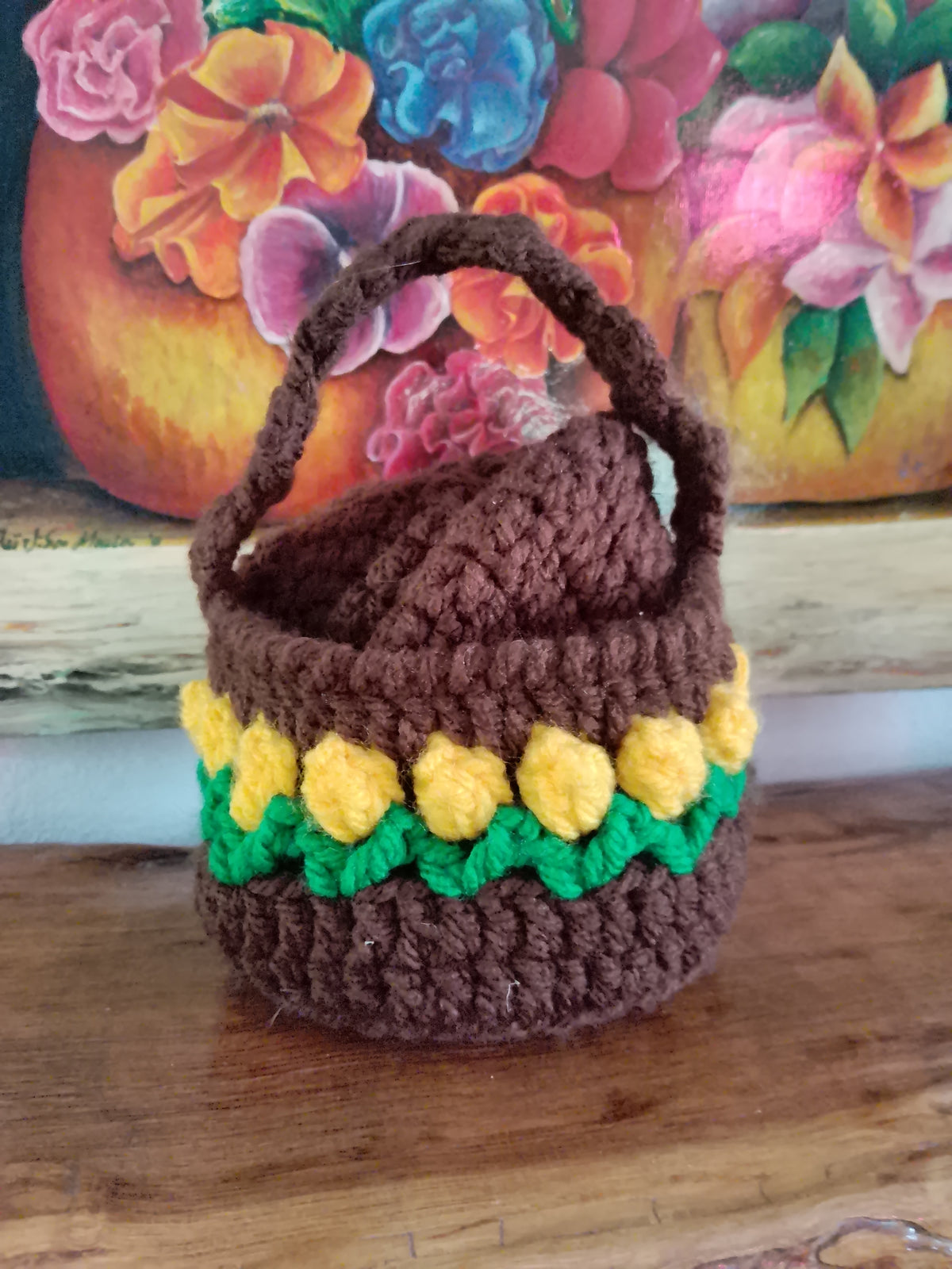 Handmade Set Basket And Beanie