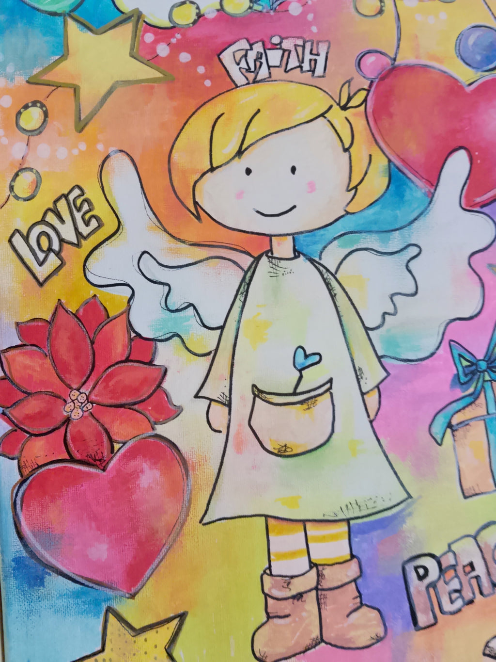Handmade Pop Art Painting - Sweet Angel