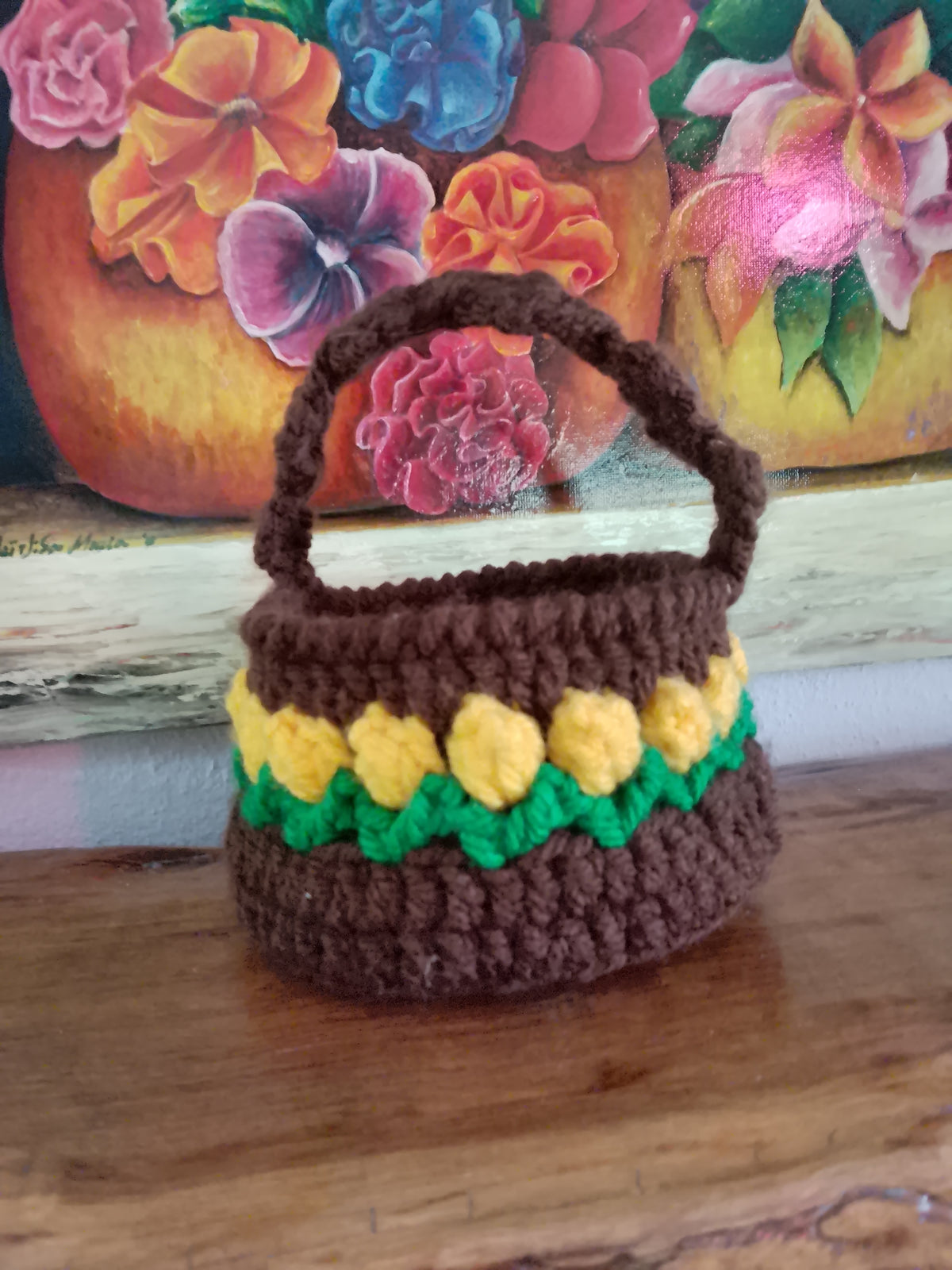 Handmade Set Basket And Beanie