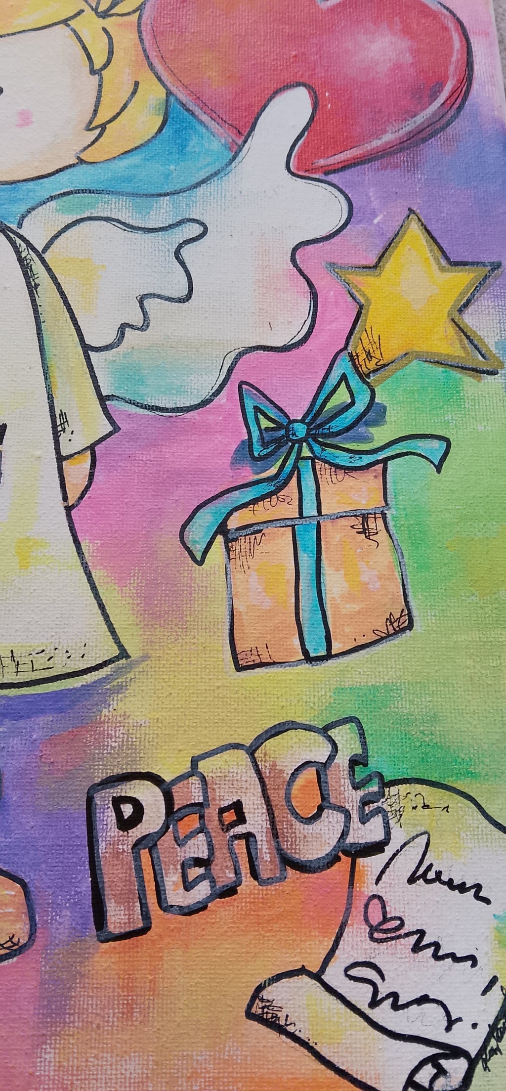 Handmade Pop Art Painting - Sweet Angel