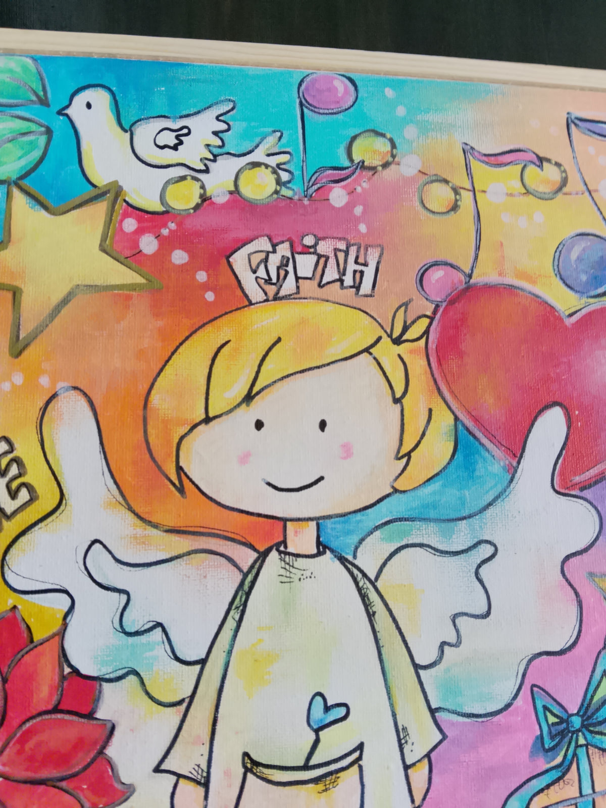 Handmade Pop Art Painting - Sweet Angel