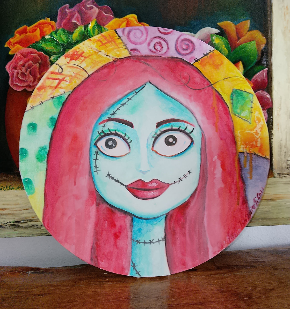 Sally Nightmare Before Christmas — Handmade Watercolour Painting