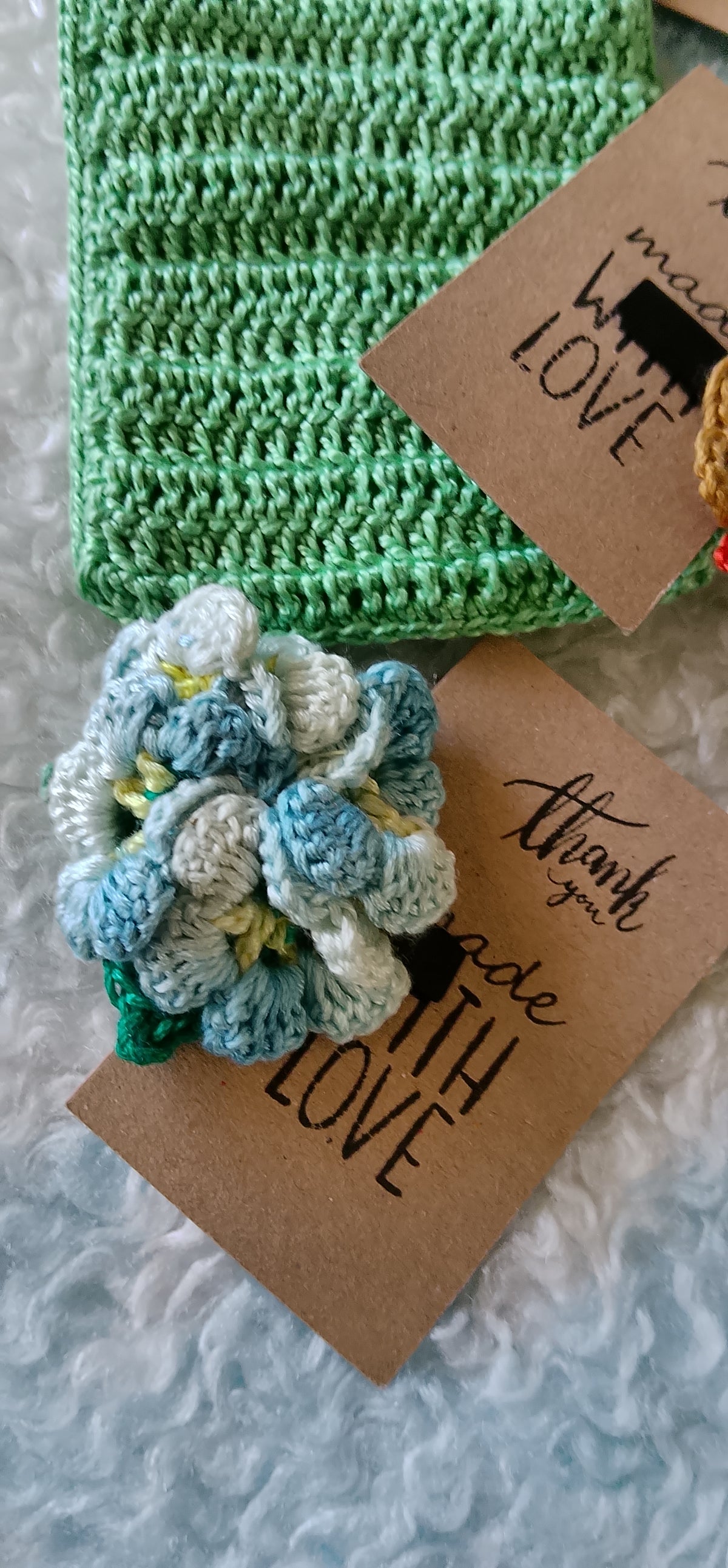 Handmade Pouch And  Hair Clips