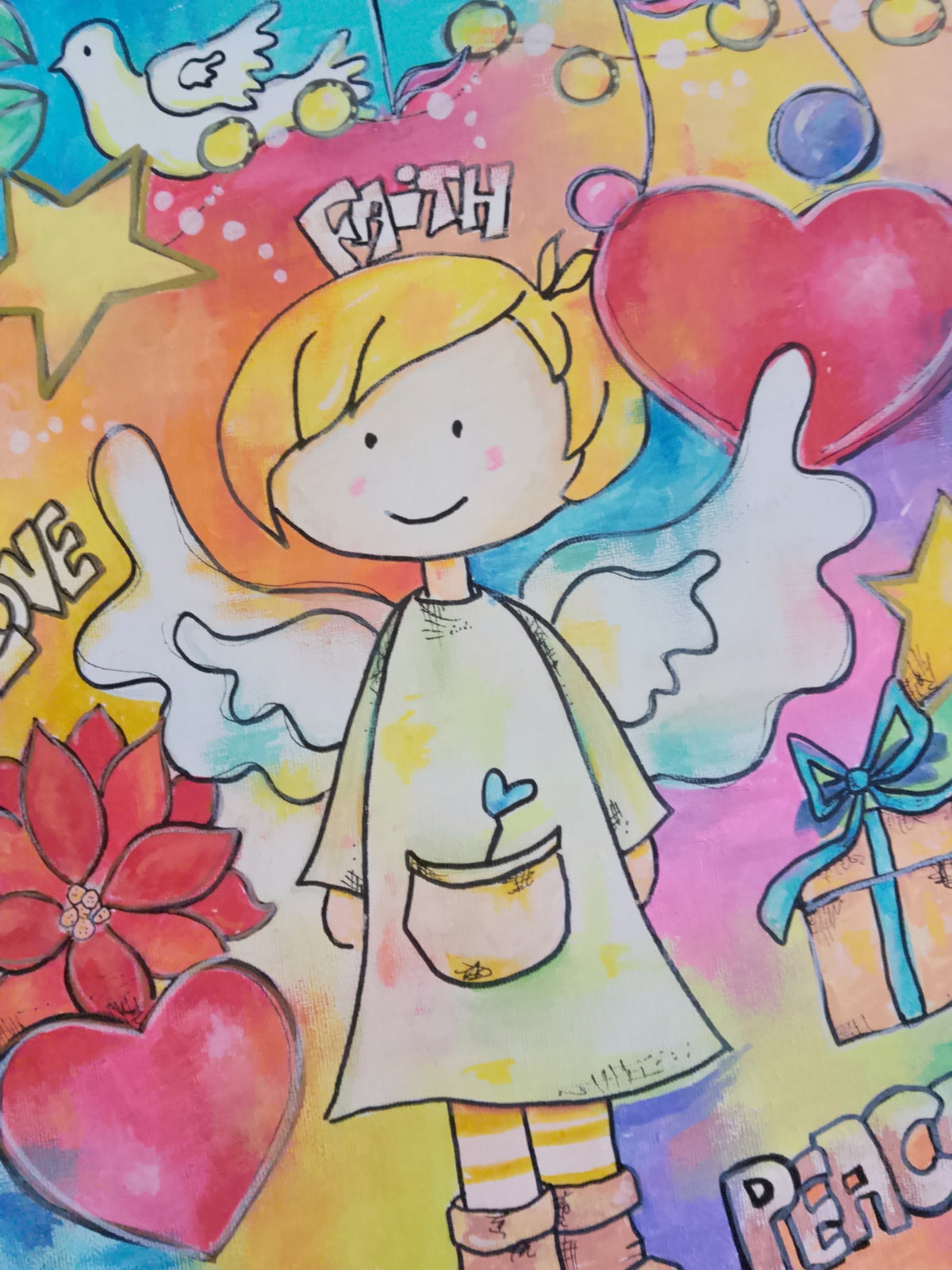 Handmade Pop Art Painting - Sweet Angel