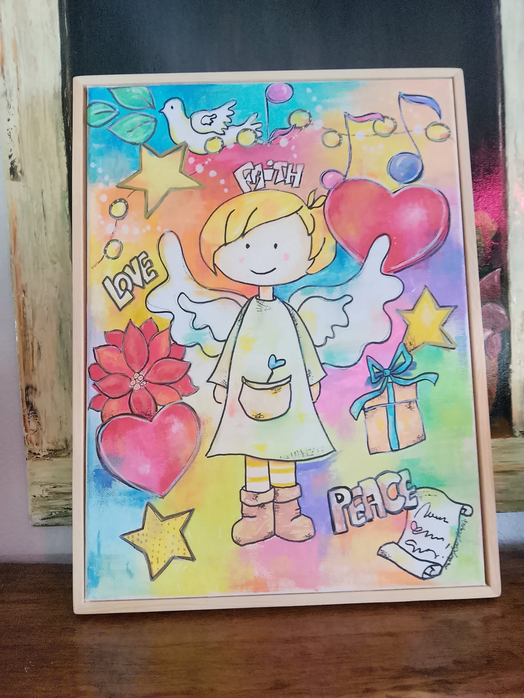 Handmade Pop Art Painting - Sweet Angel