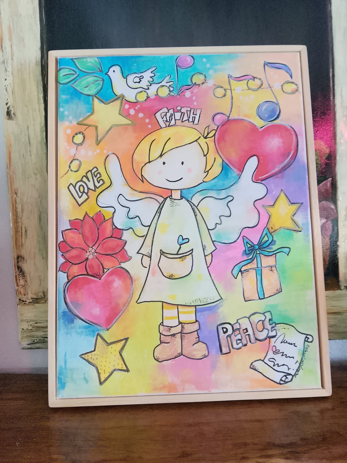 Handmade Pop Art Painting - Sweet Angel