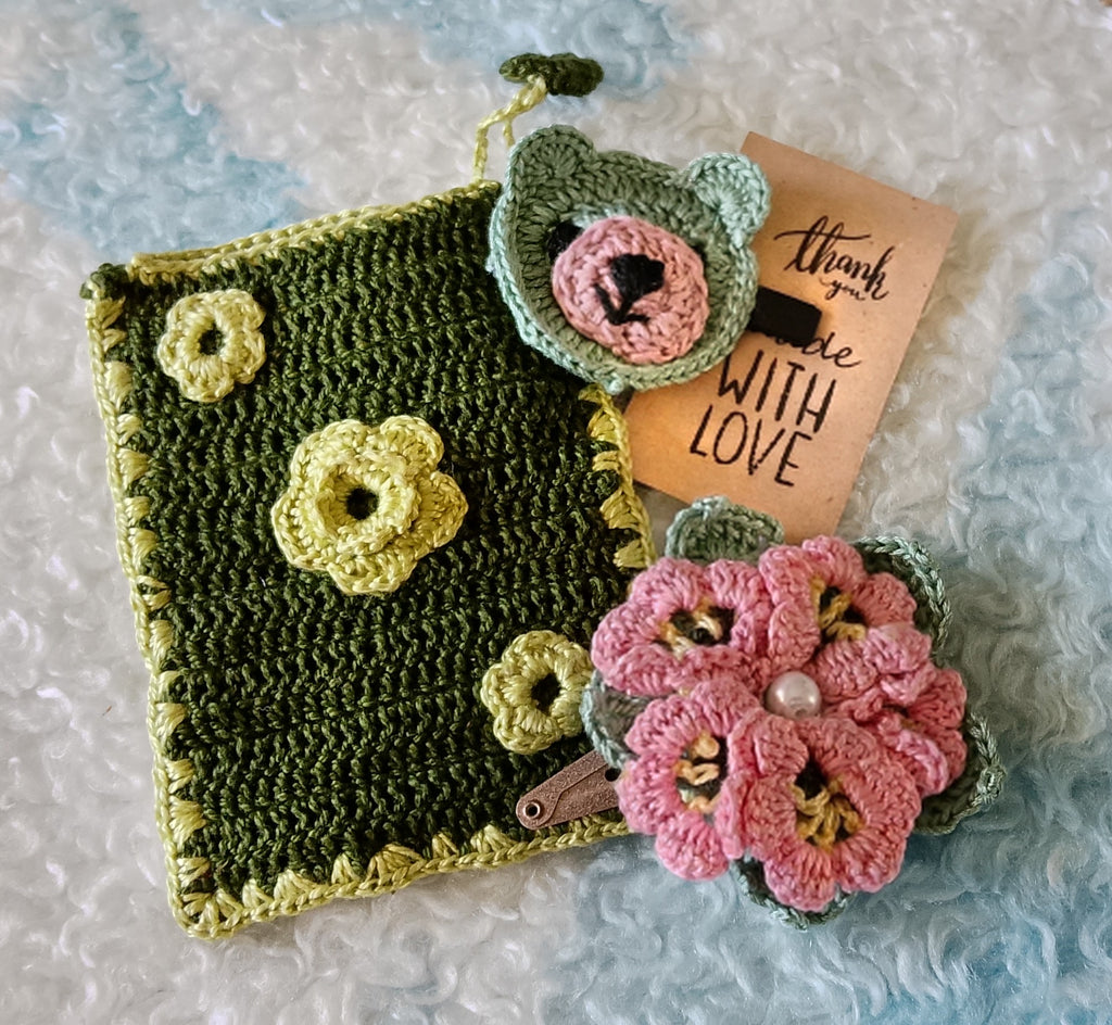Handmade Pouches And Hair clips