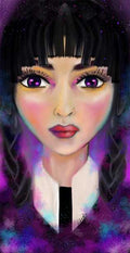 Digital Art Wednesday Addams Portrait